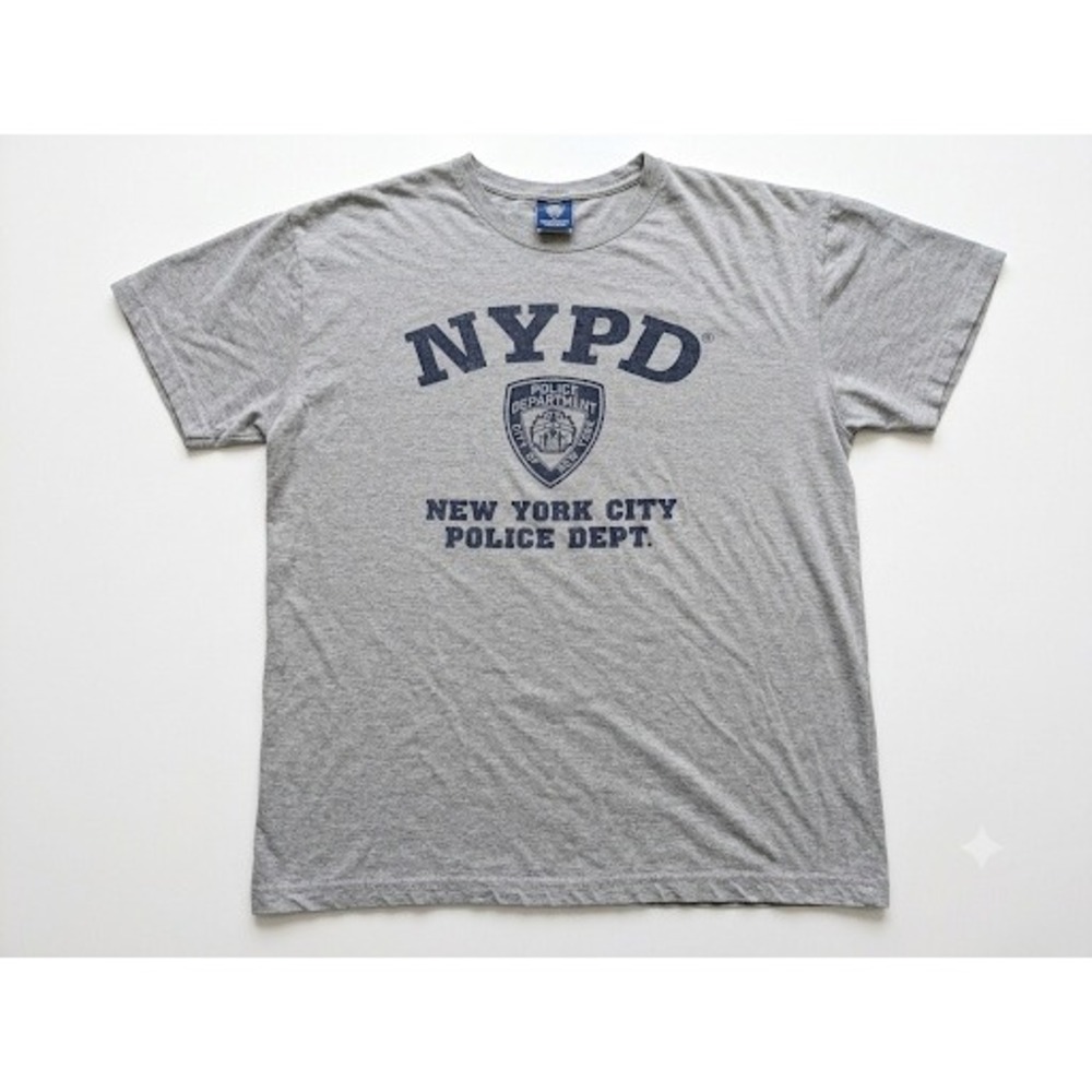 NYPD New York City Police Dept Graphic T-Shirt Gray Heather Short Sleeve XL